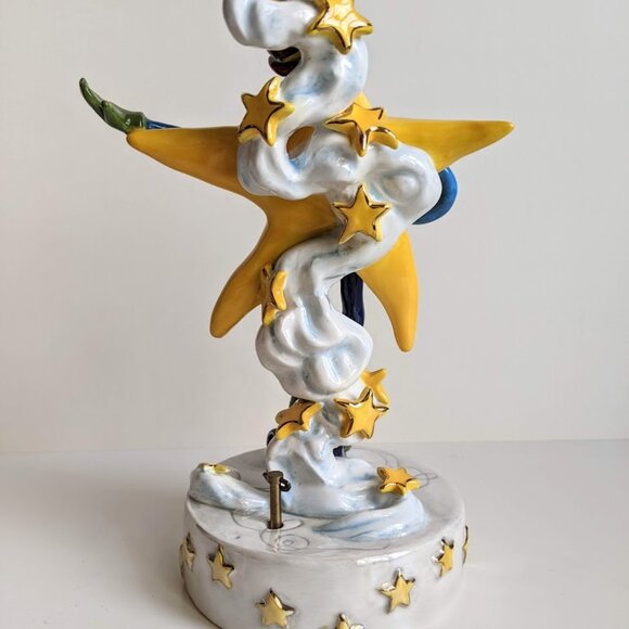 Rare 2003 Vanmark Holiday Starman With Skates Ceramic Figurine with Music Box - Picture 5 of 12